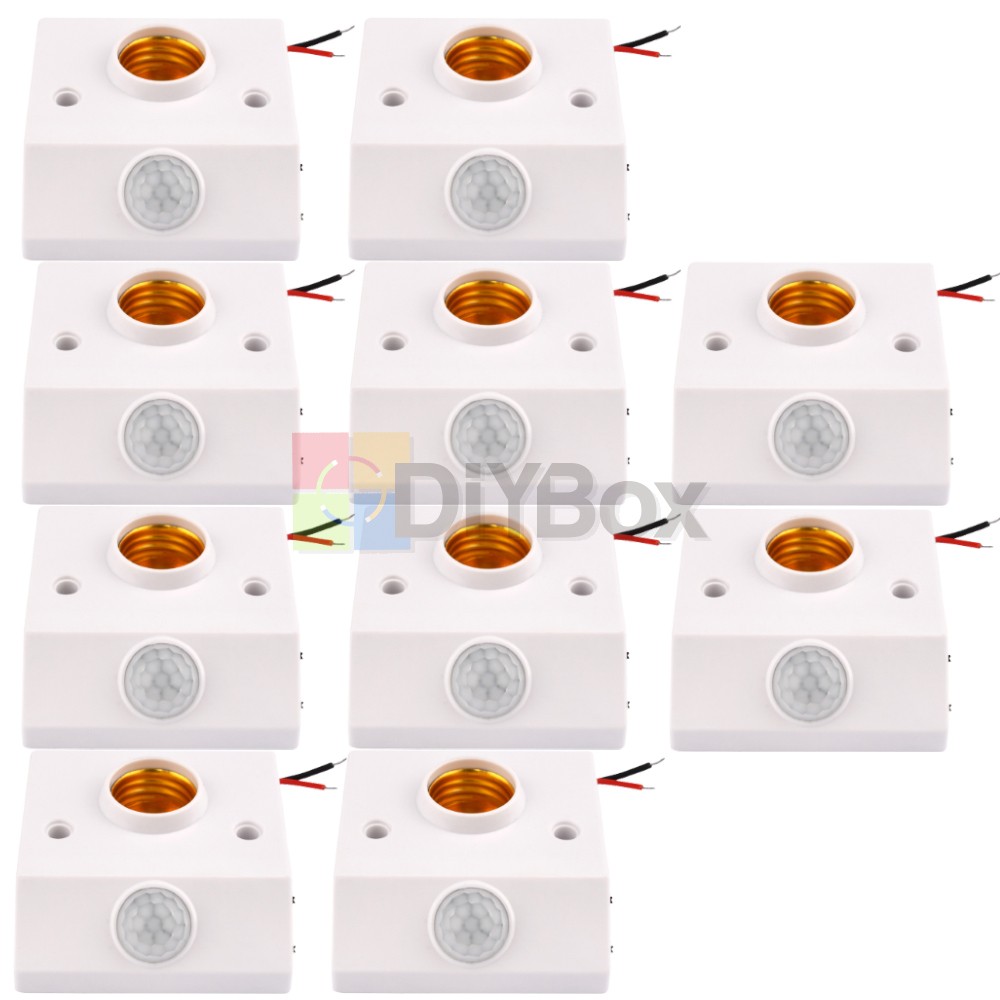 1-10PCS Light Bulb Lamp Base Holder E27 86 Motion Sensor Light Socket AC110-240V