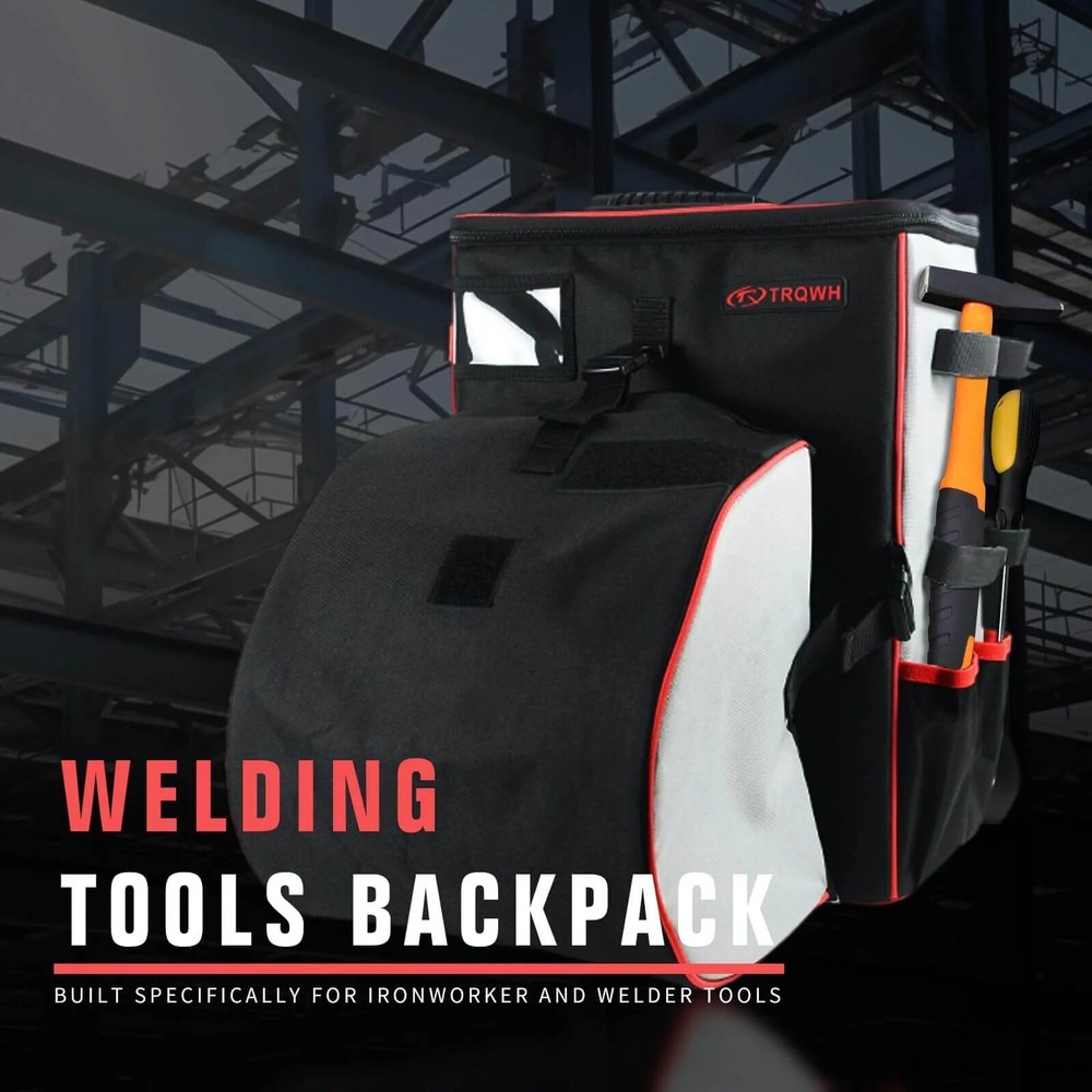 TRQWH Waterproof Large Capacity Welding Tools Backpack for Men Helmet Catch
