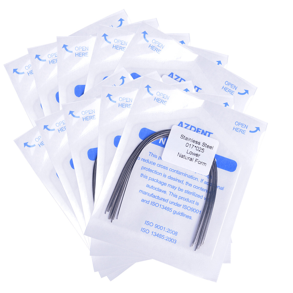 AZDENT Dental Orthodontic Arch Wires Stainless Steel Natural Form Rectangular