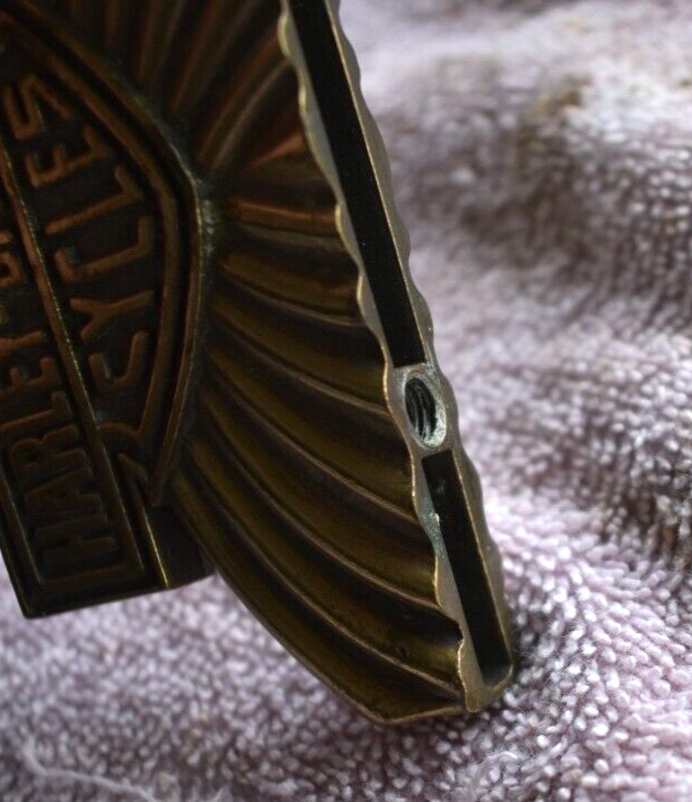 Vintage Harley-Davidson FXR 1970-80s Eagle Bar & Shield Sissy Bar Emblem Mount#2