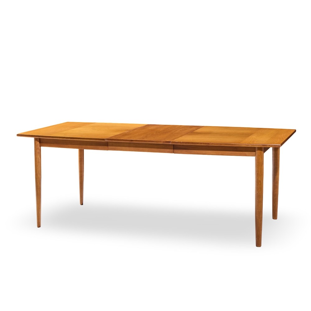 Barney Flagg for Drexel Parallel Walnut Expanding Dining Table with 2 Leaves