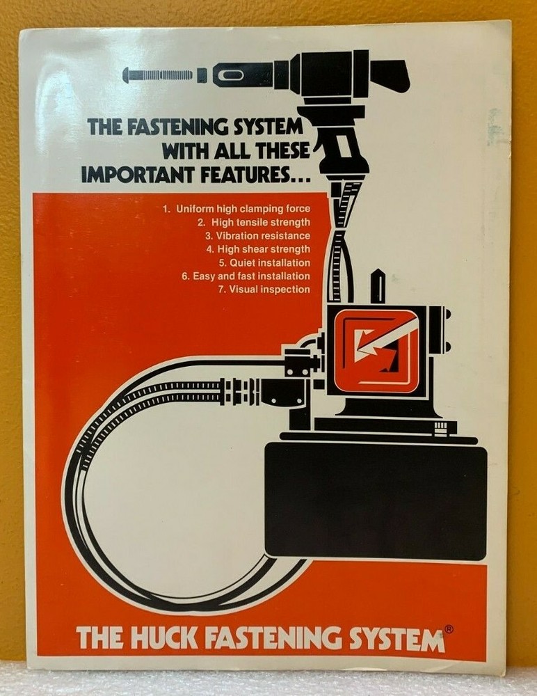Huck Manufacturing Company Huck Fastening System Catalog.