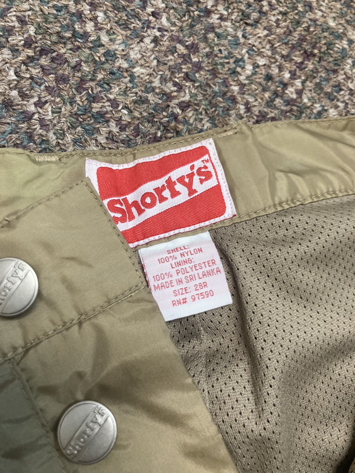 VINTAGE 90s SHORTY’S SKATEBOARDS NYLON CONVERTIBLE PANTS SIZE 28R NEW