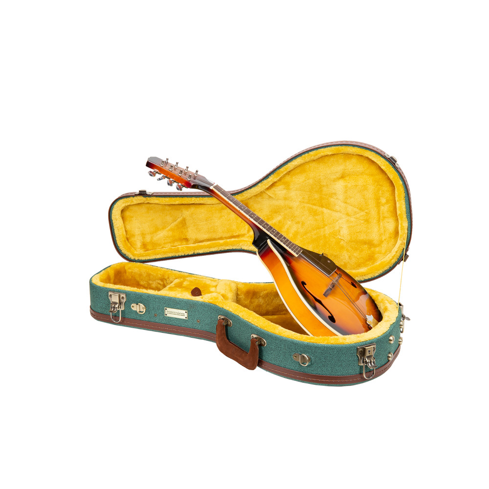 Crossrock Master Series- Wooden A-style Mandolin Case-Malachite Blue