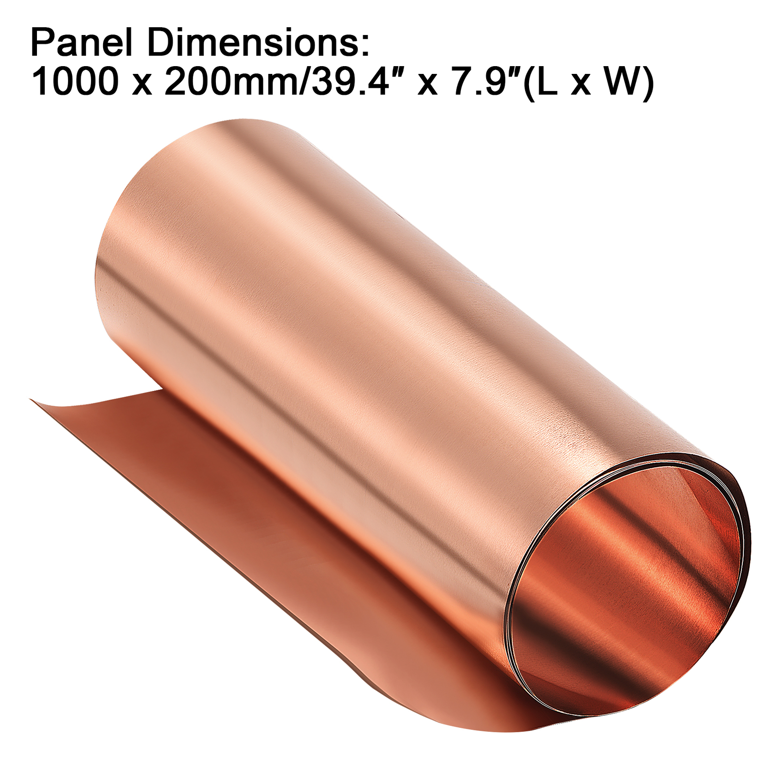 Copper Sheet Roll Metal Foil Plate 39.4“ x 7.9”