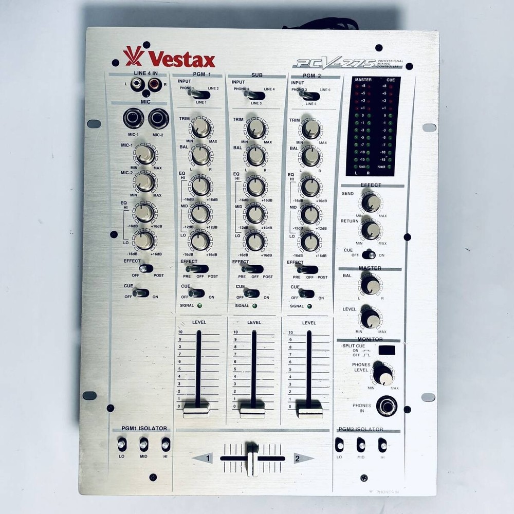 Vestax PCV-275 DJ Mixer Professional Mixing Controller working