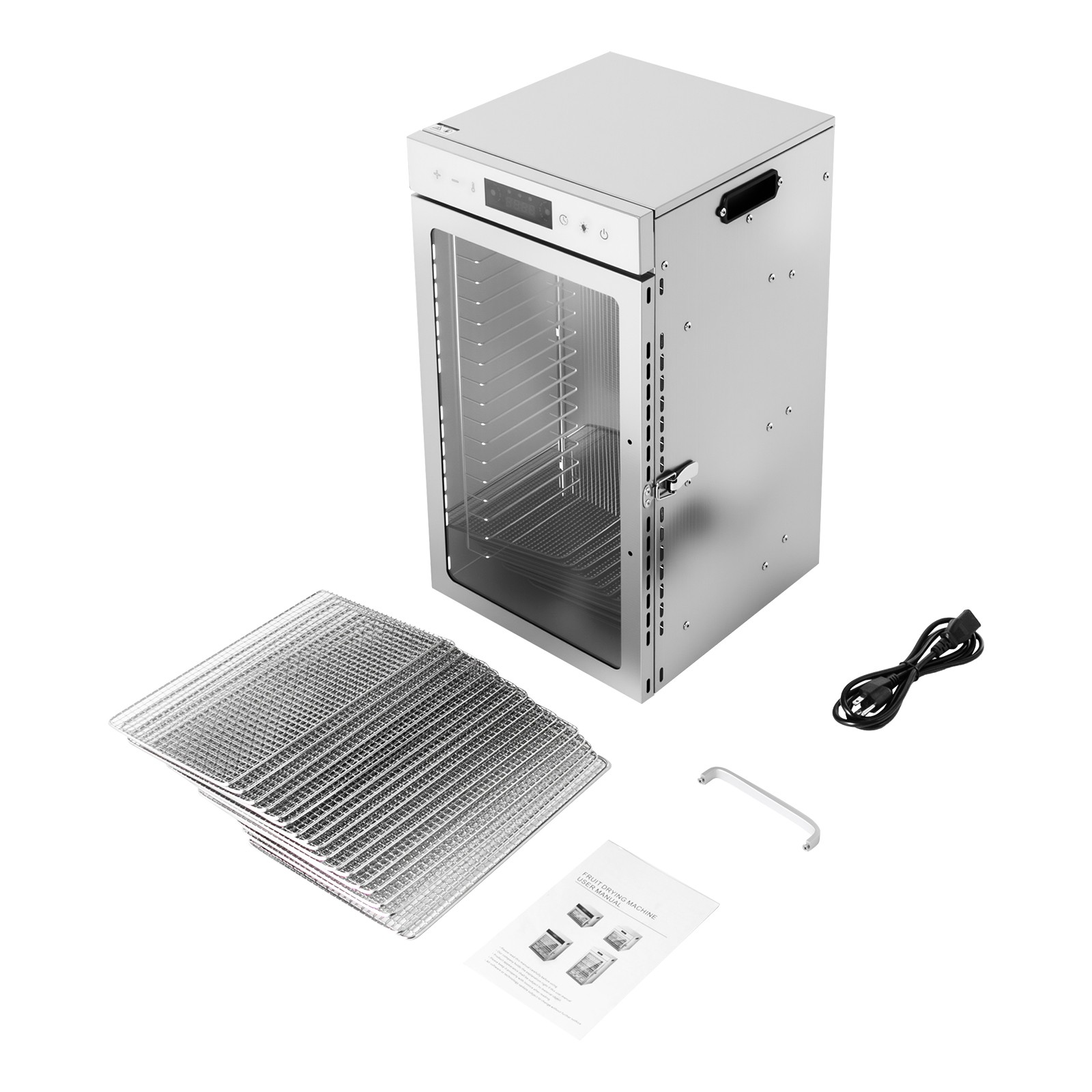 Commercial Dehydrator 18 Stainless Steel Trays Fruit Vegetable Food Dry Machine