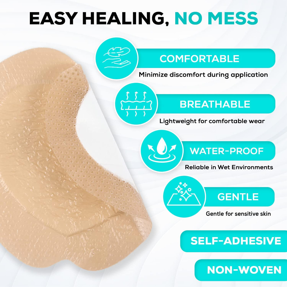 Medvance TM Silicone - Sacral Bordered Silicone Adhesive Foam Wound Dressing, B
