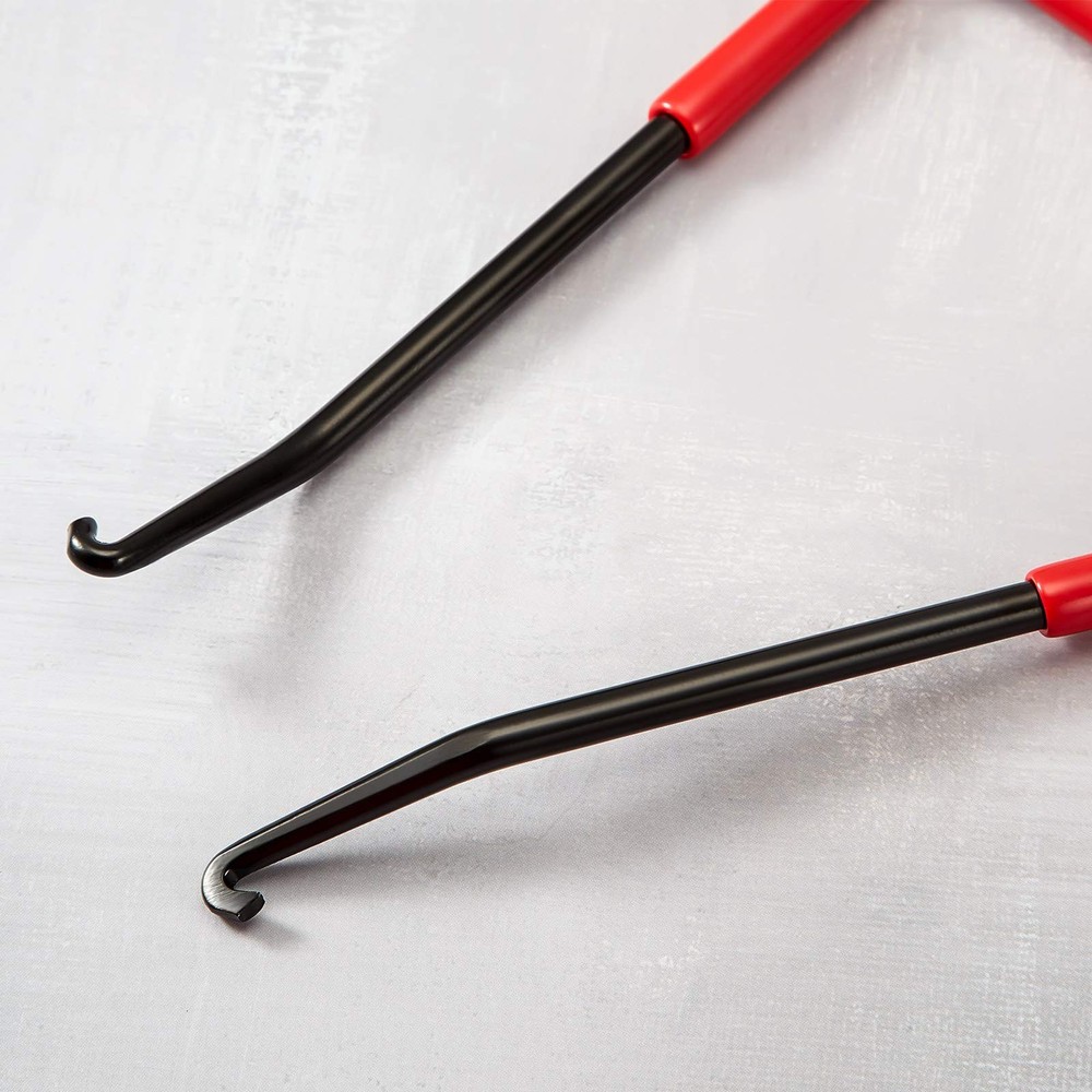 2 Pieces Exhaust Spring Puller Tool Hooks Hangers Removal Red