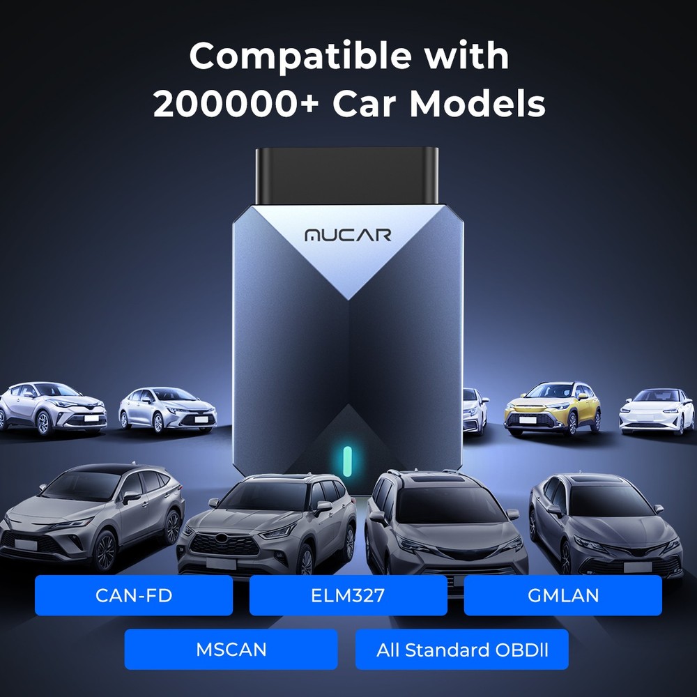 MUCAR BT200 Lifetime FREE Bidirectional Scanner All System Diagnostic Tool CANFD