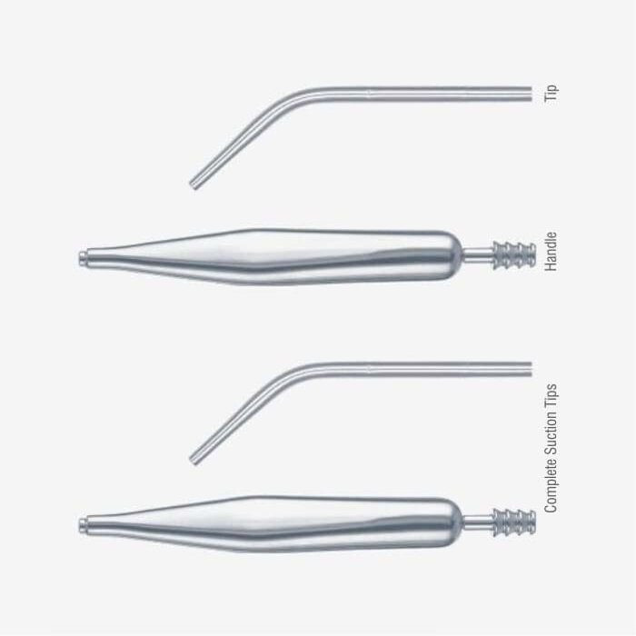 Coupland suction Tube Set With Tips Side Hole Angled