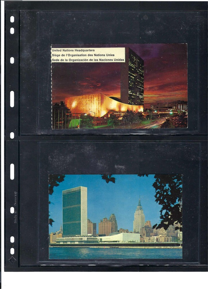 1960's United Nations Postcards (2) - Mint Condition (841)