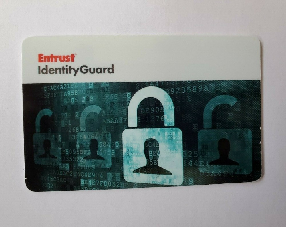 Entrust Identity Guard Grid Card