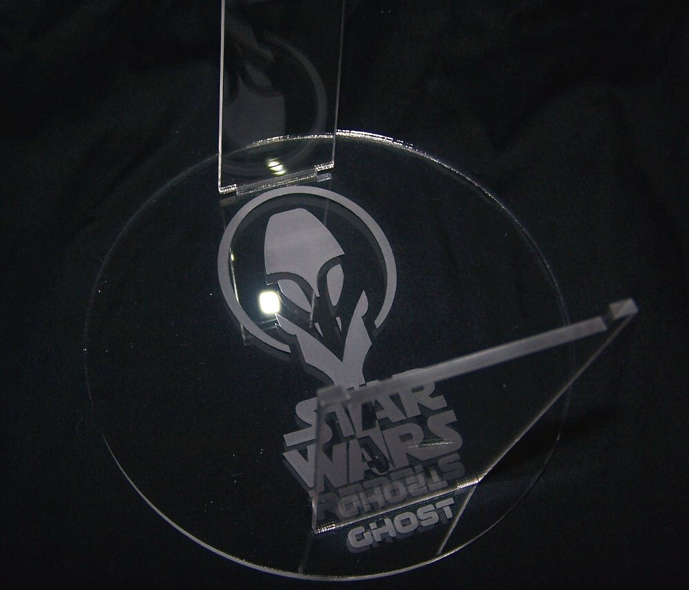 acrylic display stand for the Star Wars Rebels Micro Galaxy Squadron Ghost