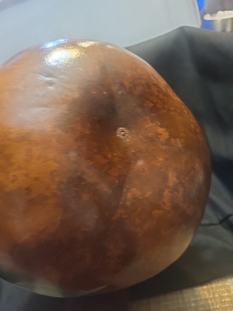 Large Gourd Painted With Fruit