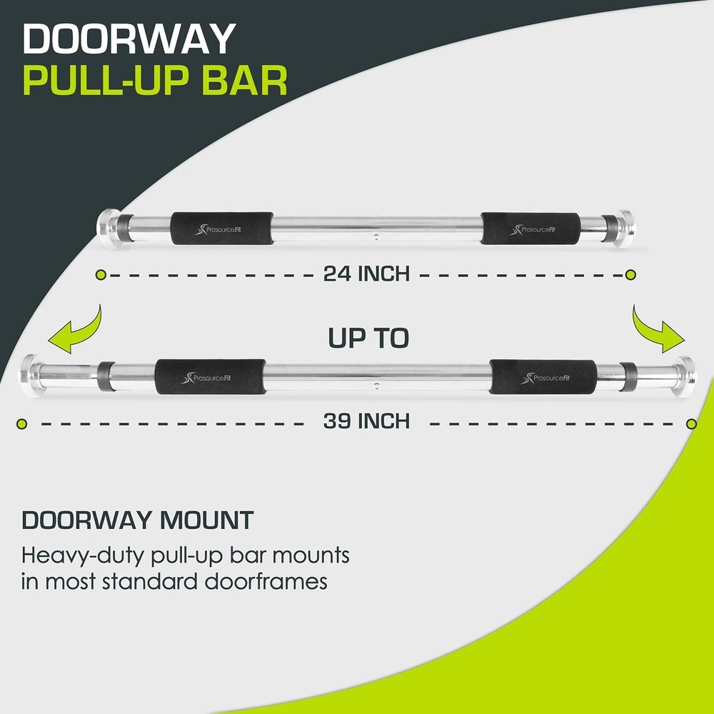 Versatile Pull-Up/Chin-Up Bar for Doorframes - Supports 220 lbs, Adjustable