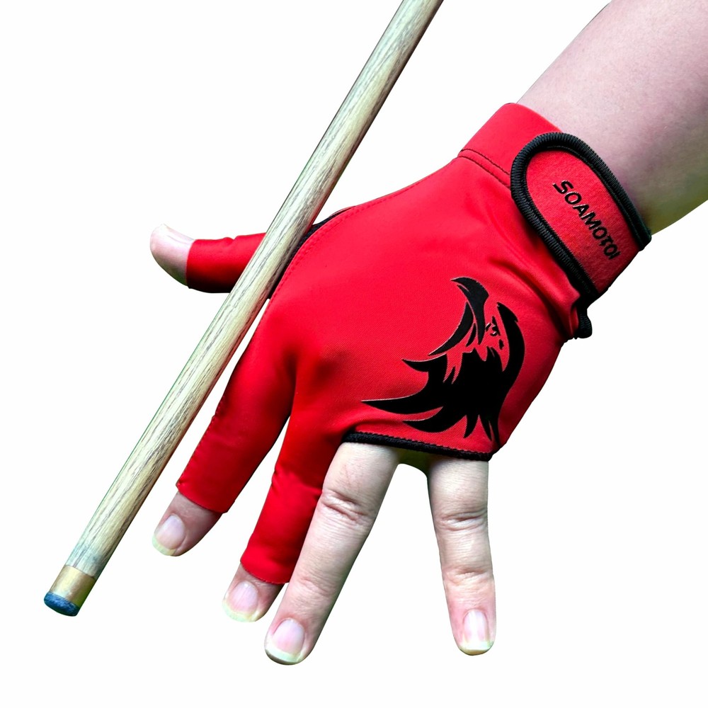 LeftHanded 3Finger Pool Glove for RightHanded Players  Quick Dry, Durable