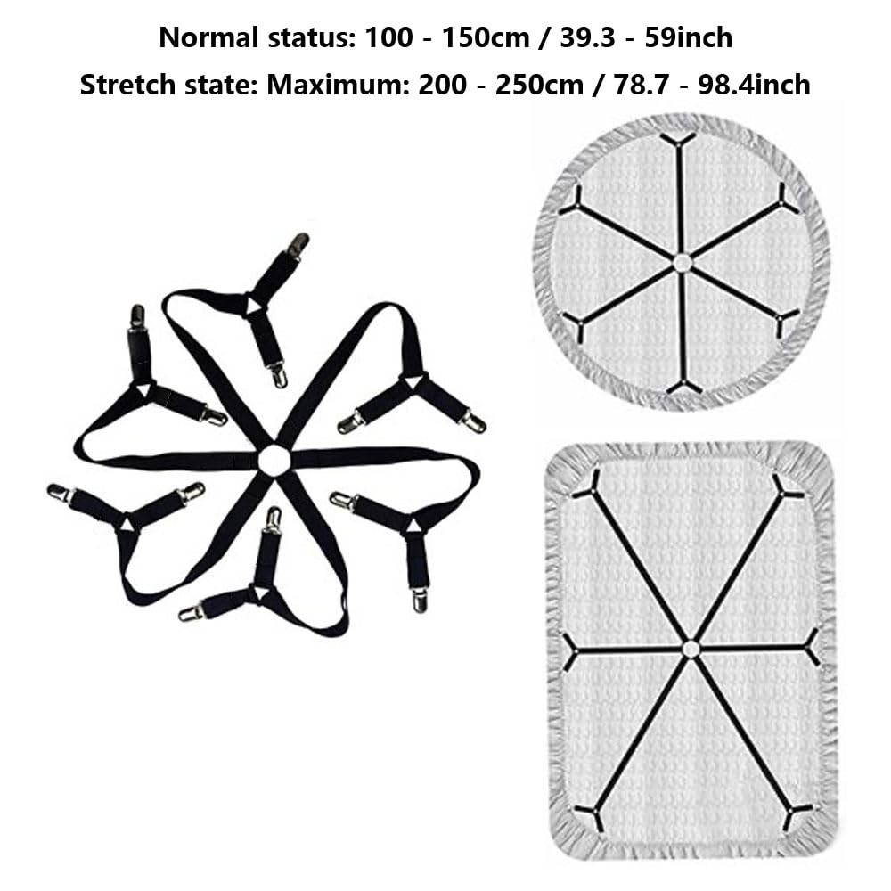 Elastic Sheet Fasteners for Staying Bedsheet Flat, Adjustable Bed Sheet Holde...