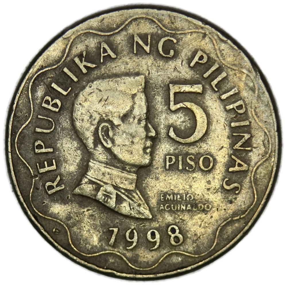 1998 PH Philippines 5 Piso KM# 272 Piso Coin