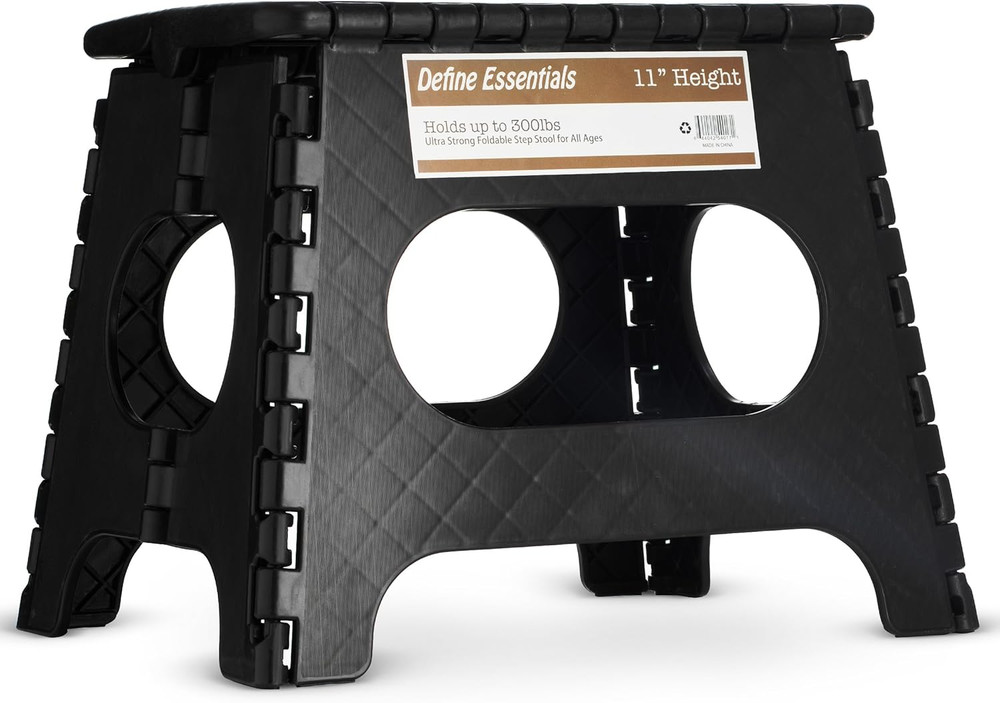 Folding Step Stool - 11" Hight - The Lightweight Step Stool is Sturdy Enough to