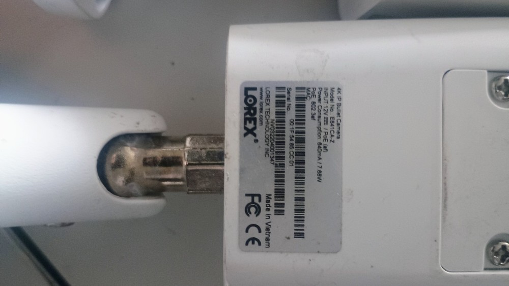 Lorex E841CA-E 4K Ultra HD IP Security Bullet Camera - White