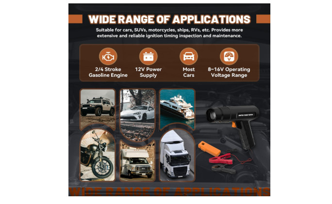 Lámpara Estroboscópica Luz De Encendido De Gasolina Inductiva De Bujías Carro US