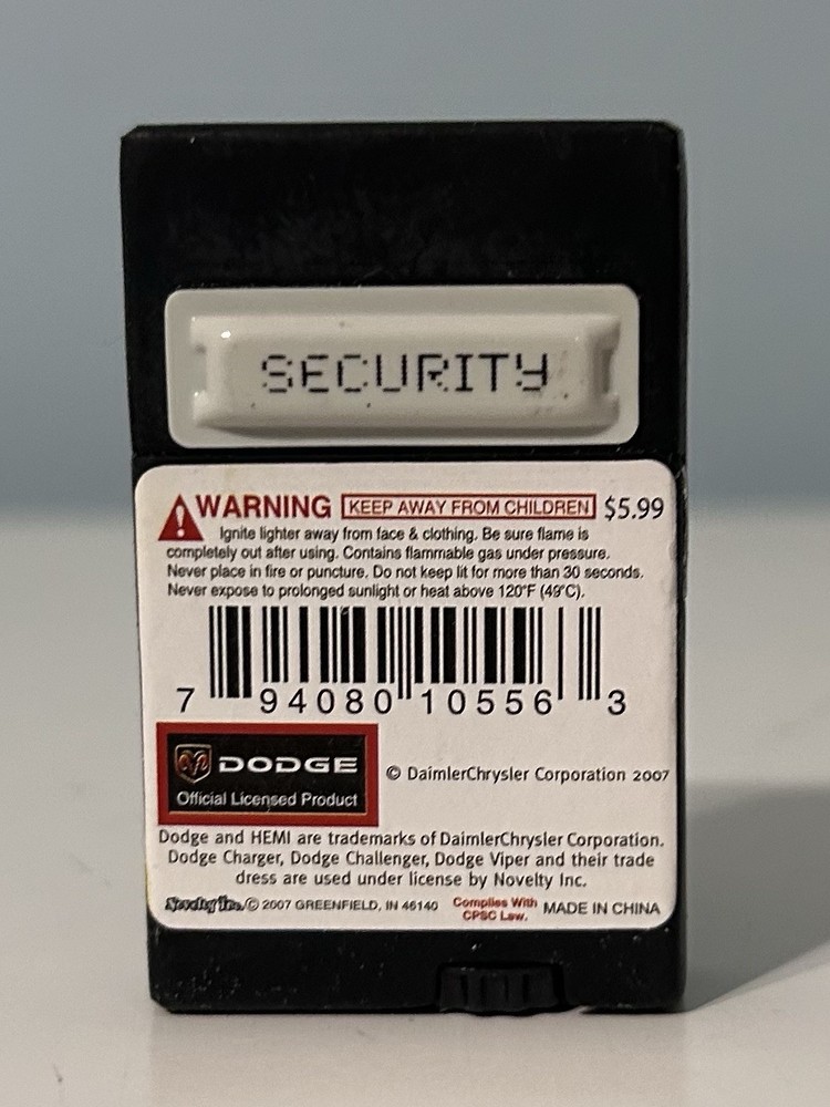 Dodge Hemi Refillable Torch Lighter - Black