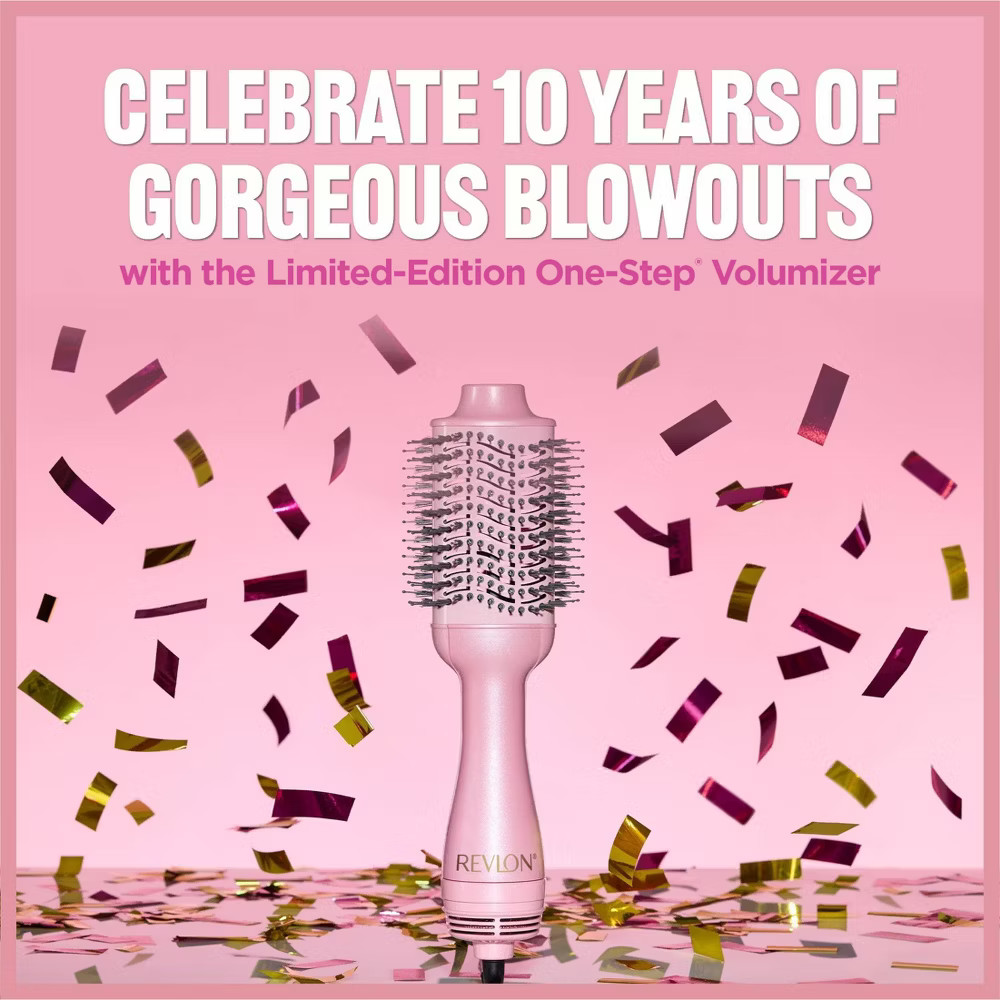 Revlon One-Step Volumizer Hair Dryer Ceramic Brush - 10th Anniversary in Pink