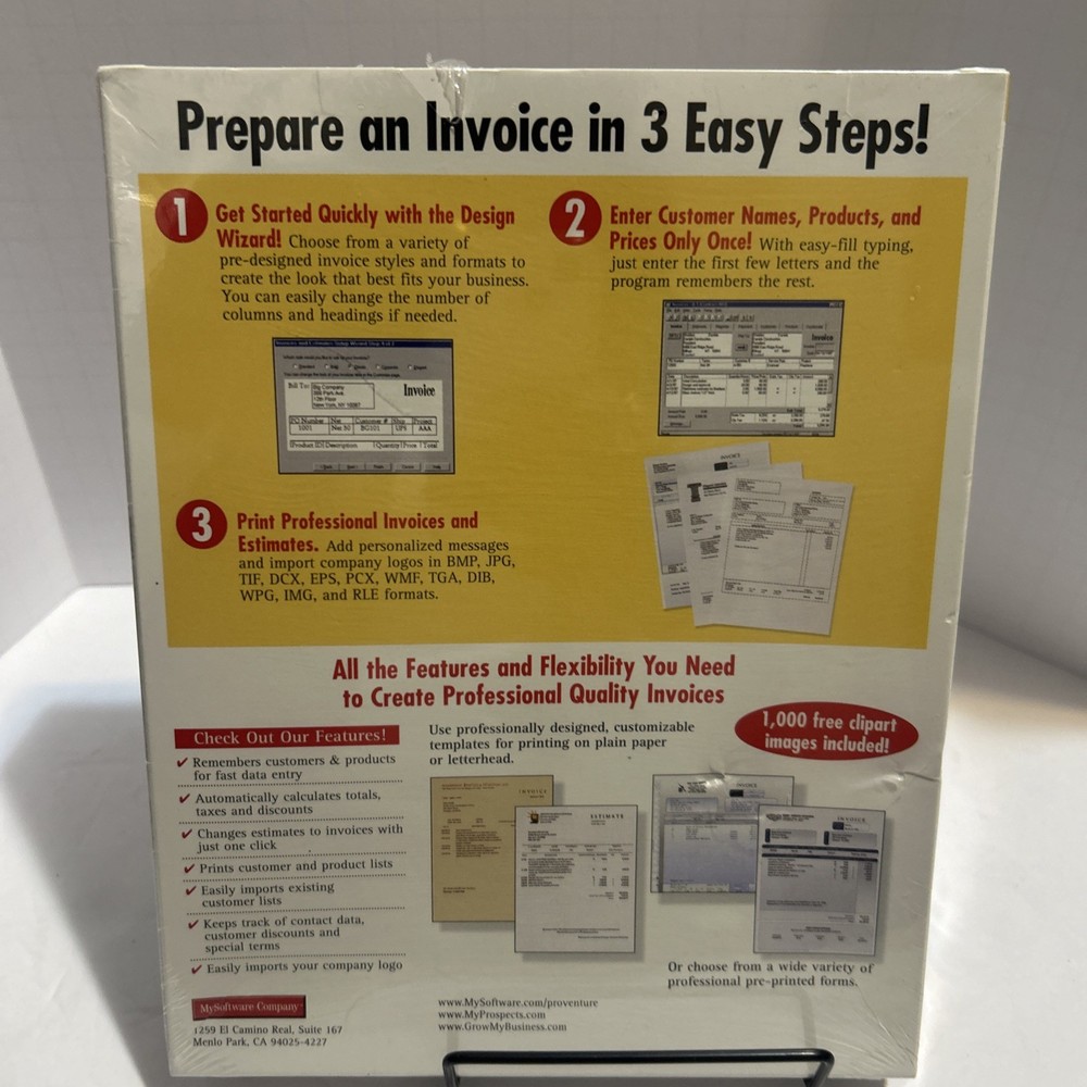 ProVenture Invoice An Estimate Software Windows 95 And 98 Cd-Rom