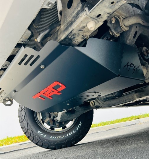APC21 - Custom Skid Plate - Fits 05-23 Toyota Tacoma - Black with Red