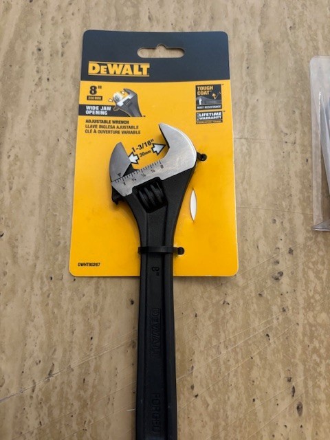 DEWALT Adjustable Wrench & TOLSEN Adjustable Wrench