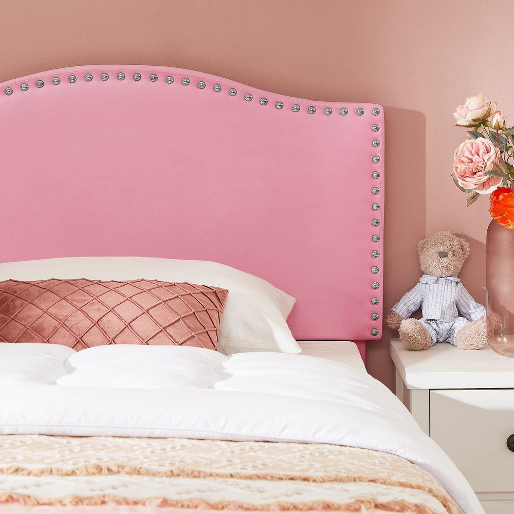 Twin Bed Frame, Platform Bed Frame with Adjustable Height Upholstered Headboa...