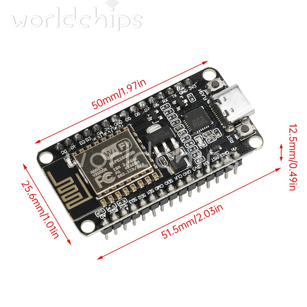 NodeMCU Lua V3 ESP8266 Serial WIFI Module FT232 Development Board TYPE-C