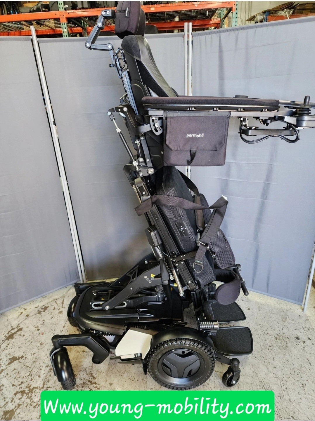 Permobil F5 VS Verical Stander 14" Seat Lift, Recline, Tilt, Leg, Lights 7.5MPH
