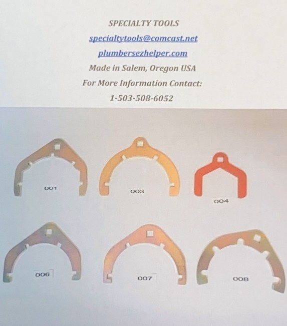 6 TAB SHOWER DRAIN WRENCHES, 2 WRENCH SET 2 SIZES