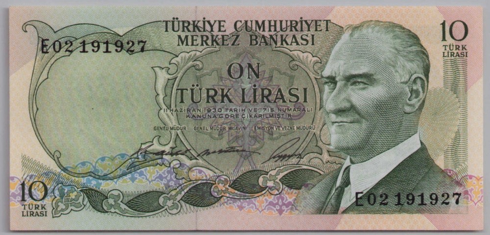Turkey 6.Emission 1.Issue 10 Lira [E02]  *** UNC ***
