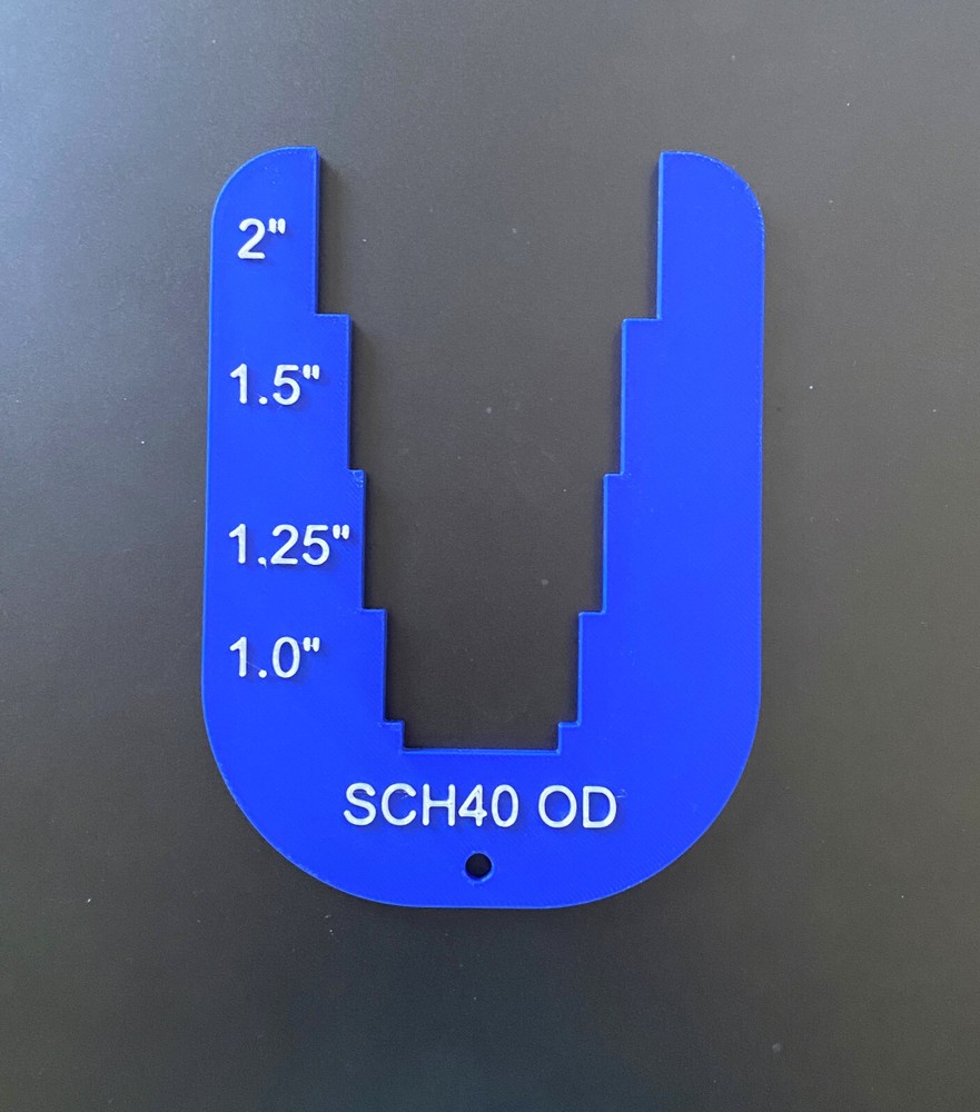 PIPE DIAMETER SIZE MEASURING TEMPLATE TOOLS COMBO - 3/4" THRU 5" O.D. SCH10/40