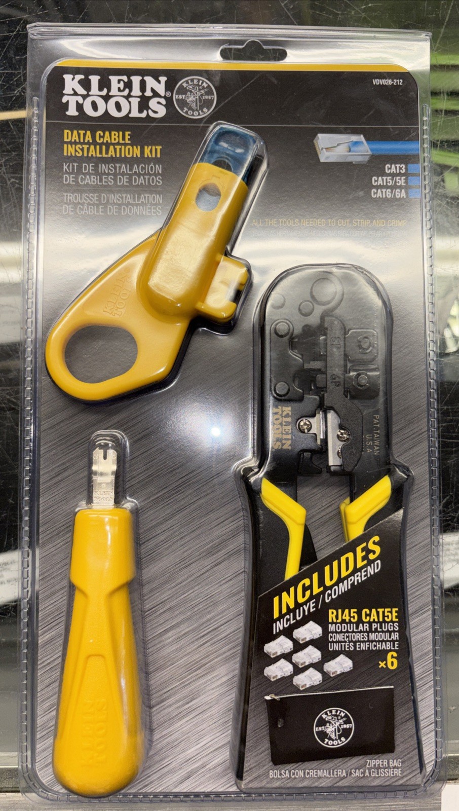 Klein Tools Data Cable Installation Kit With Zipper Pouch Model VDV026-212