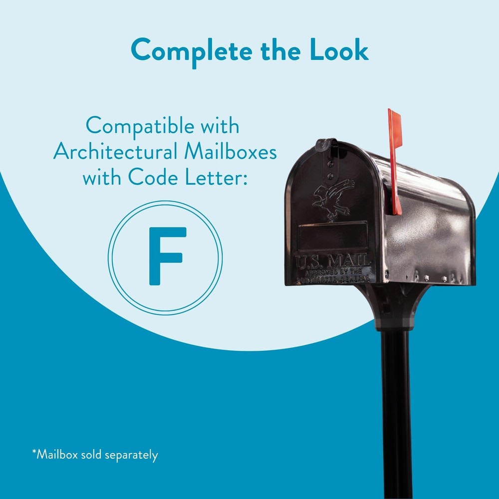 Architectural Mailboxes Coolidge Galvanized Steel Mailbox Post, Compatibility...