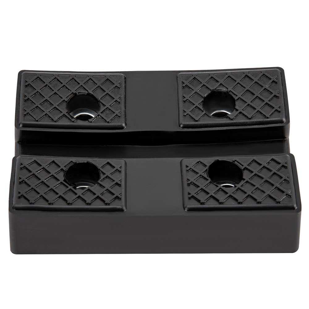 4Pcs Lift Pad Rubber Mat Rubber 4-Hole Arm Lifter Rubber Pad Black Rectangular