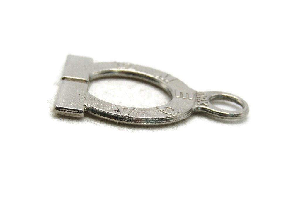 Max Omega Lettered Charm Silver Tone