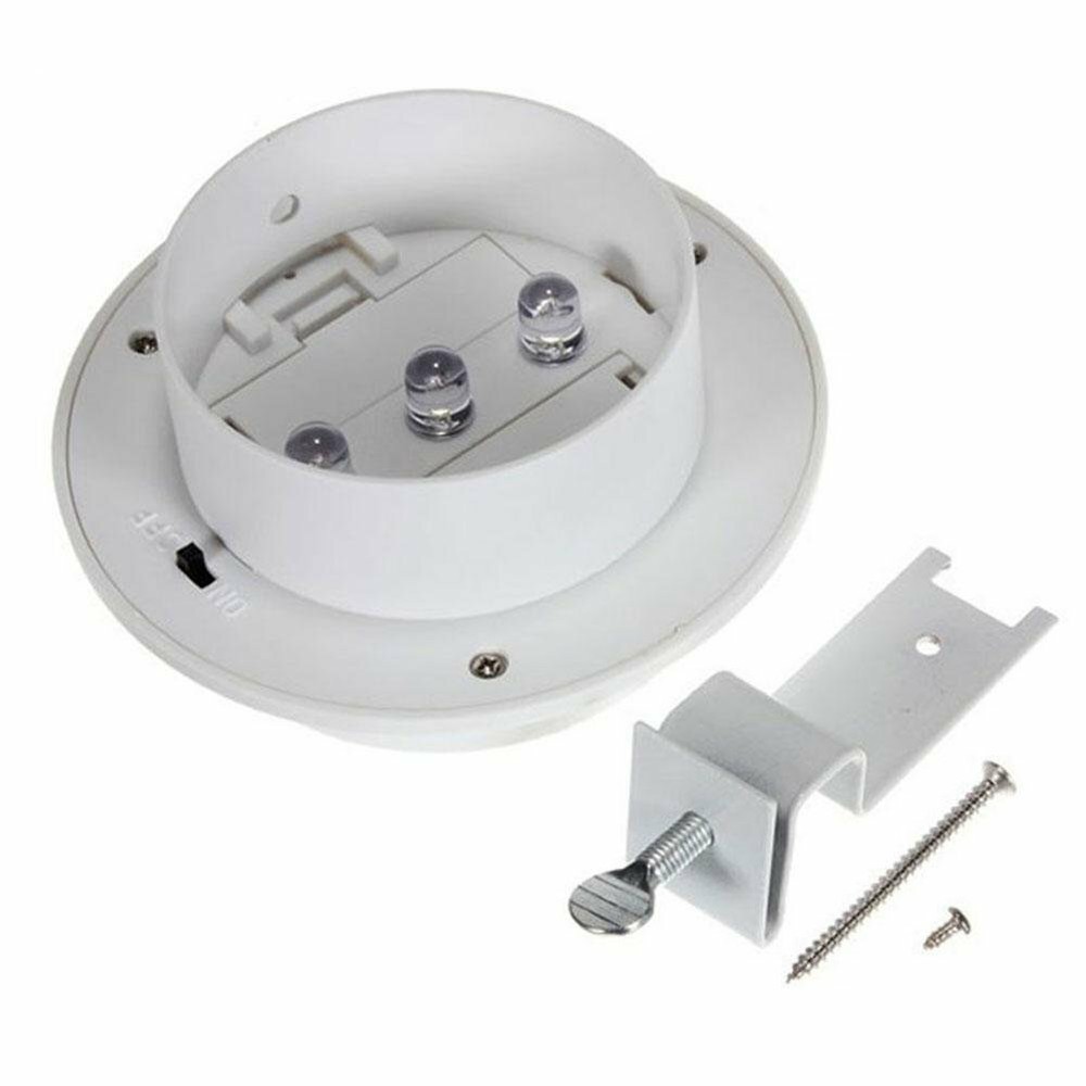 8 Pack Waterproof Solar Powered LED Outdoor Gutter Lights with Brackets
