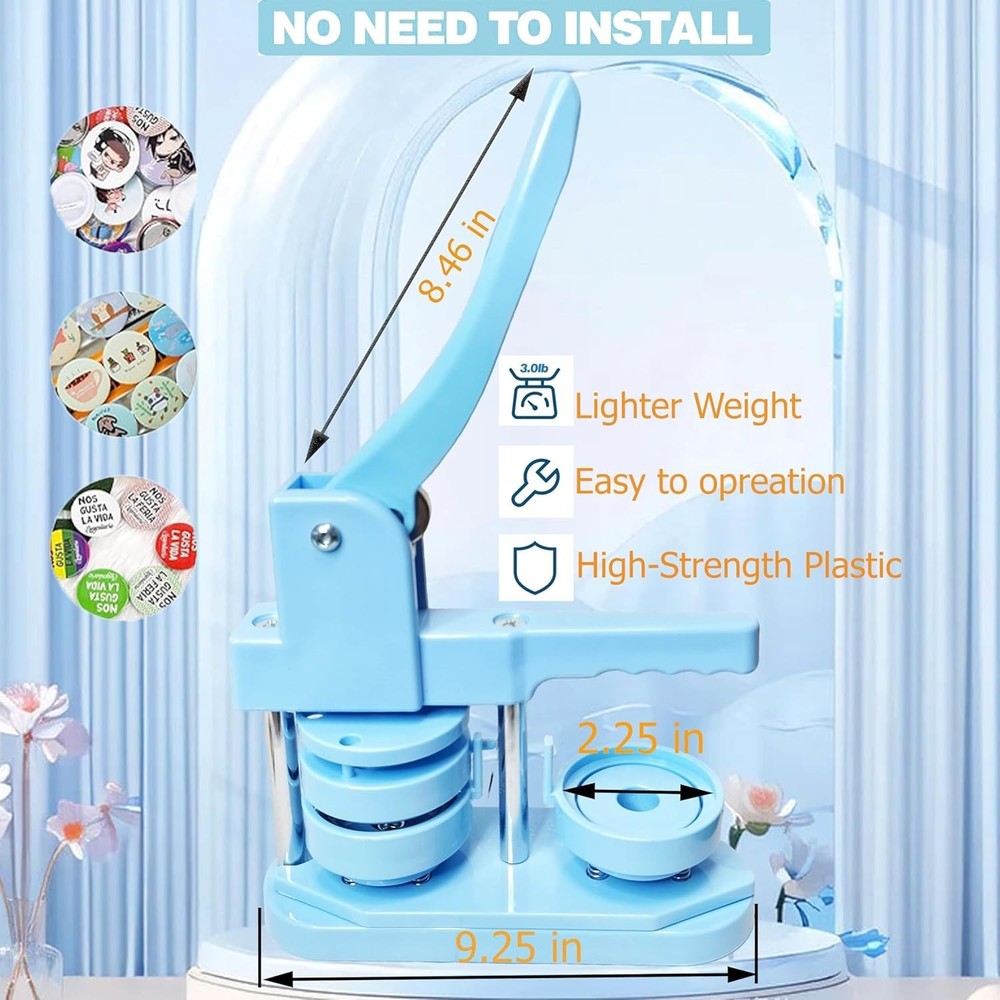 Button Maker Machine, Button Pin Maker 3rd Gen Installation-Free DIY, Button ...