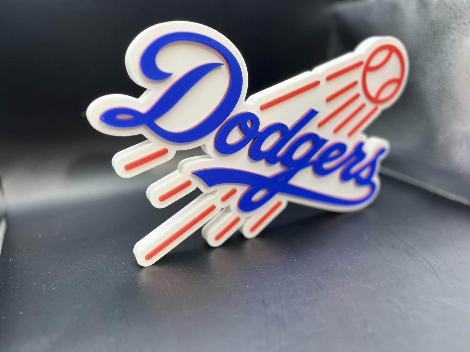 Los Angeles Dodgers Logo Sign Display | 3D Wall Desk Shelf Art