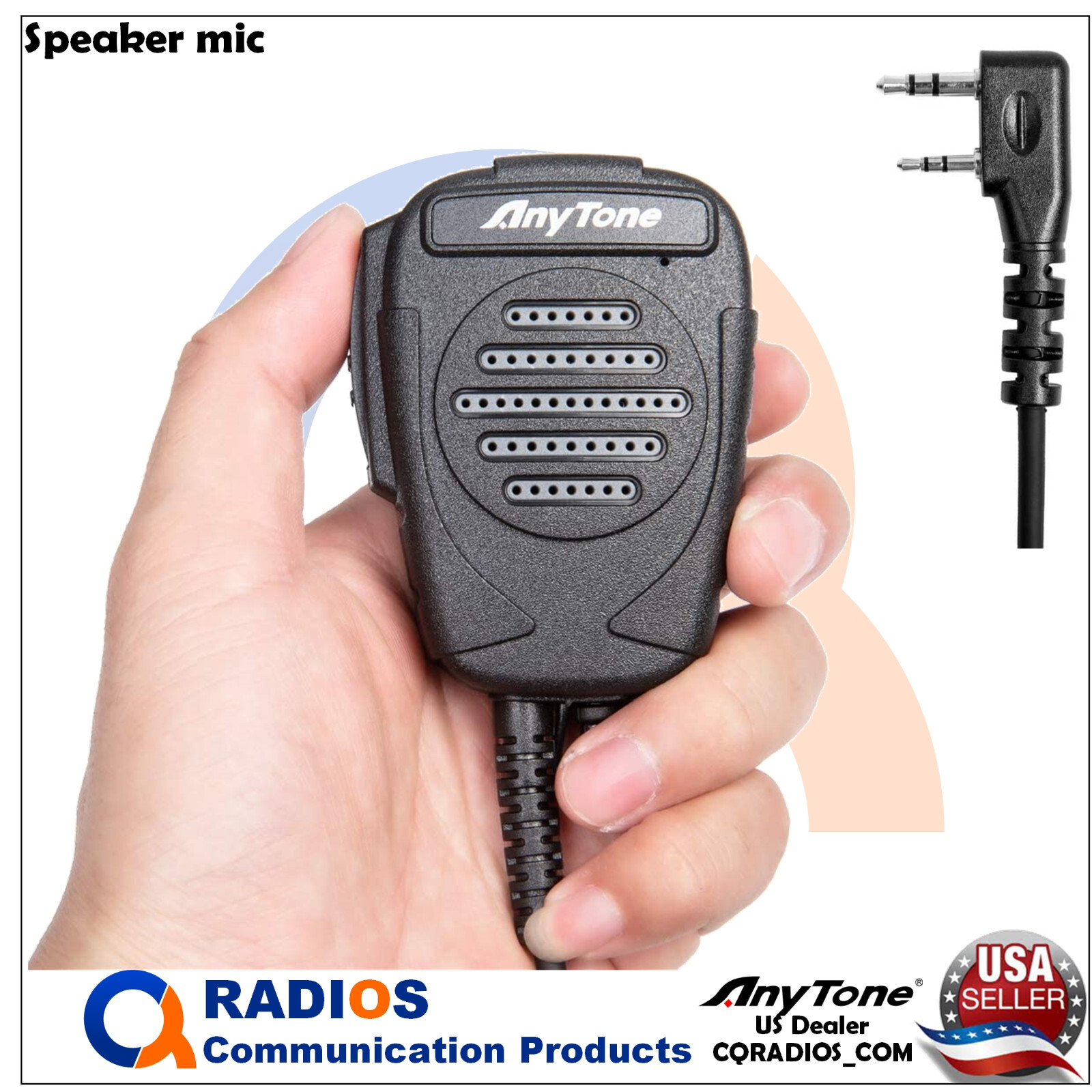Anytone AT-D168UV Analog Digital DMR UHF VHF 2 way radio speaker mic extra batt