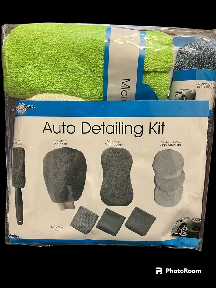 9 Piece Microfiber Car Cleaning Kit