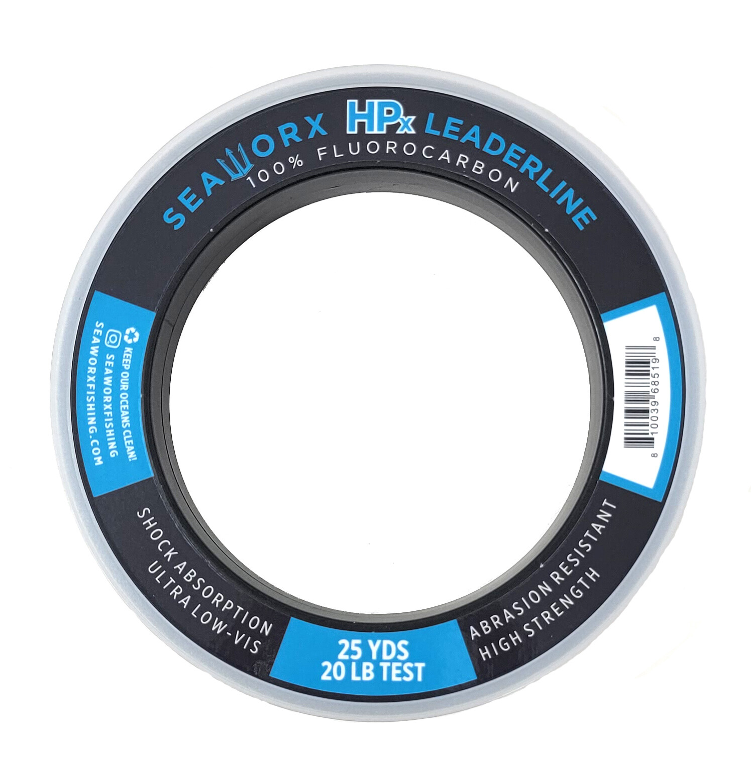 Seaworx Fluorocarbon Leader Freshwater & Saltwater Fishing Line (25yd or 100yd)