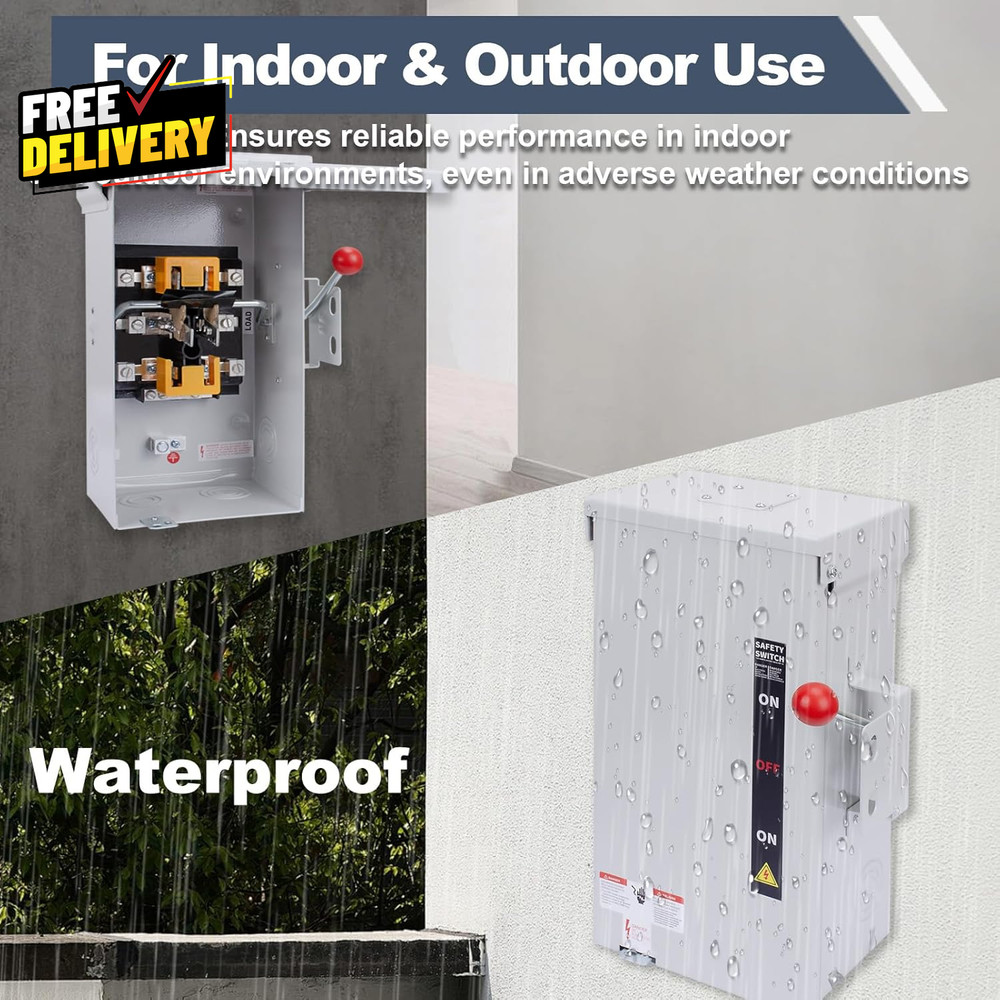 100A Generator Transfer Switch 24000W Universal Double Throw Safety Switch....