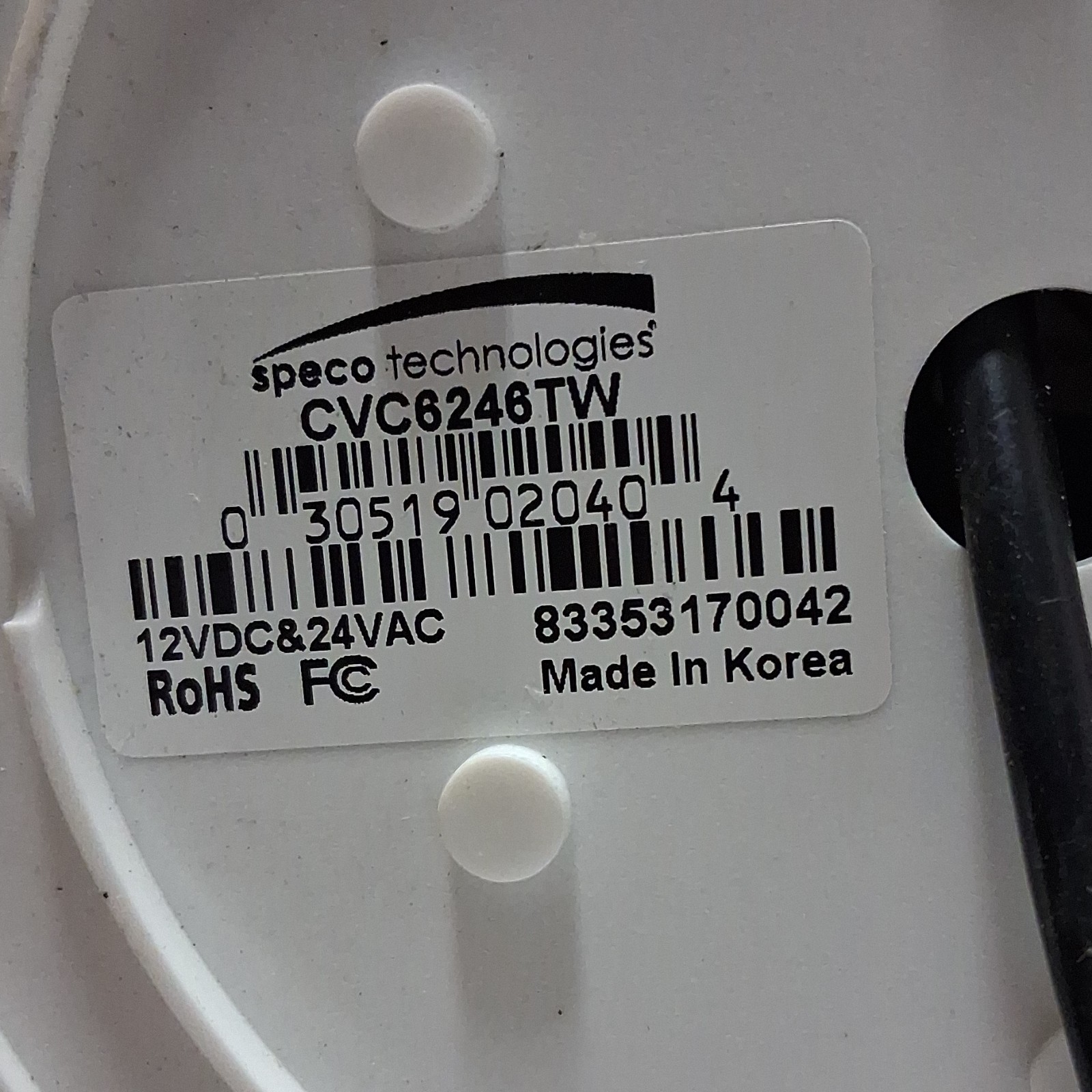 Speco Technologies HD-TVI Dome Camera CVC6246TW WDR Day/Night CCTV