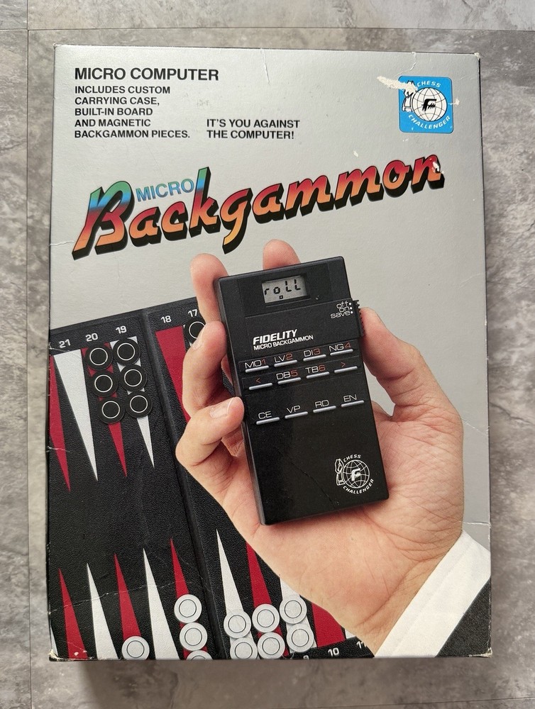 Vintage Fidelity Electronic Backgammon Micro Computer Digital Game